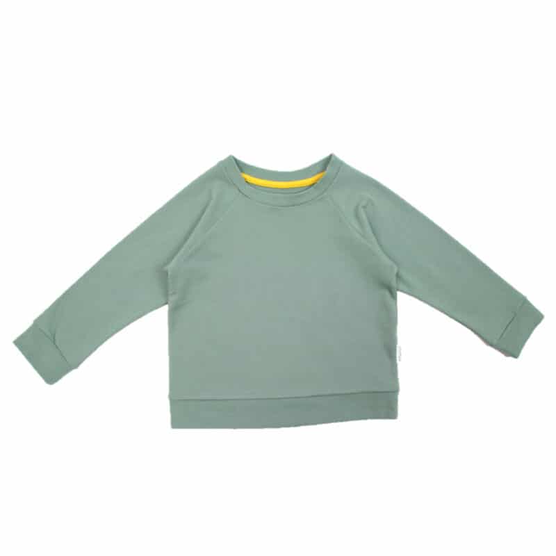 Leela Cotton Baby Sweatshirt - Bio-Baumwolle Piquestoff Langarmshirt In Donaublau