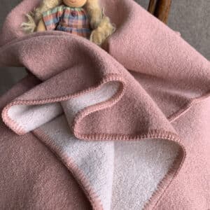 Disana Bio-Kinderdecke aus Merinowolle in natur-rose