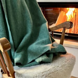 Bio-Merinowolldecke aus Fleece in der Farbe salbei, Größe ca. 140 x 220 cm von Reiff