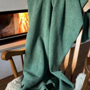 Bio-Merinowolldecke aus Fleece in der Farbe salbei, Größe ca. 140 x 220 cm von Reiff